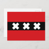 Flagge von Amsterdam Postkarte (Vorne/Hinten)