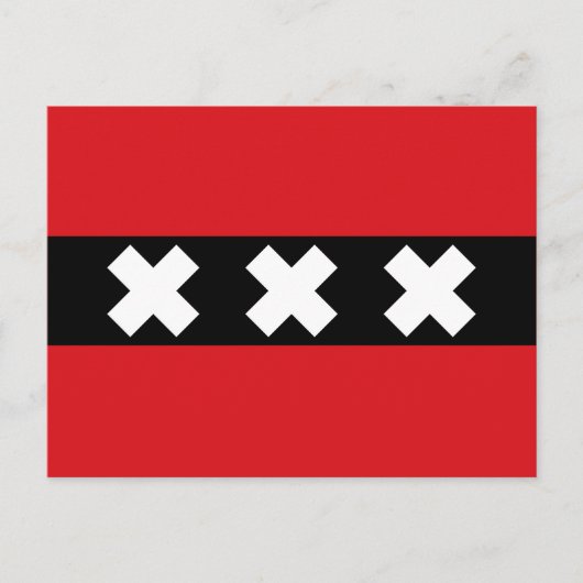 Flagge von Amsterdam Postkarte (Vorderseite)