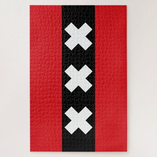 Flagge von Amsterdam Puzzle (Vertikal)