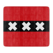 Flagge von Amsterdam Schneidebrett (Vorderseite)
