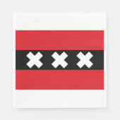 Flagge von Amsterdam Serviette (Vorderseite)