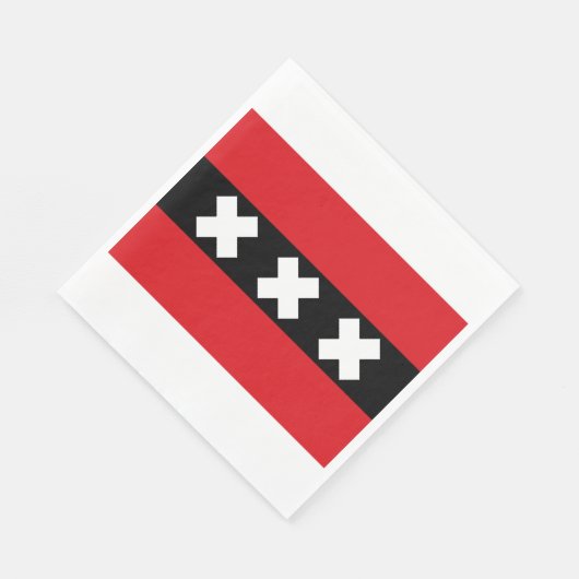 Flagge von Amsterdam Serviette (Ecke)