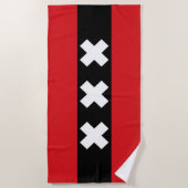 Flagge von Amsterdam Strandtuch (Vorderseite)