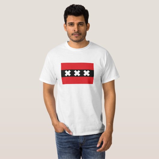 Flagge von Amsterdam T-Shirt (Vorne ganz)