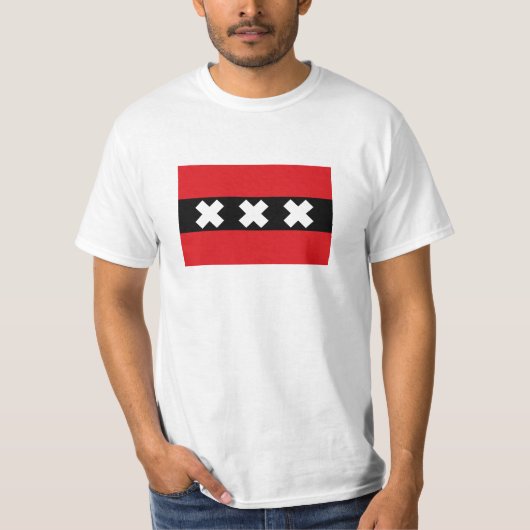 Flagge von Amsterdam T-Shirt (Vorderseite)