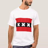 Flagge von Amsterdam T-Shirt (Vorderseite)