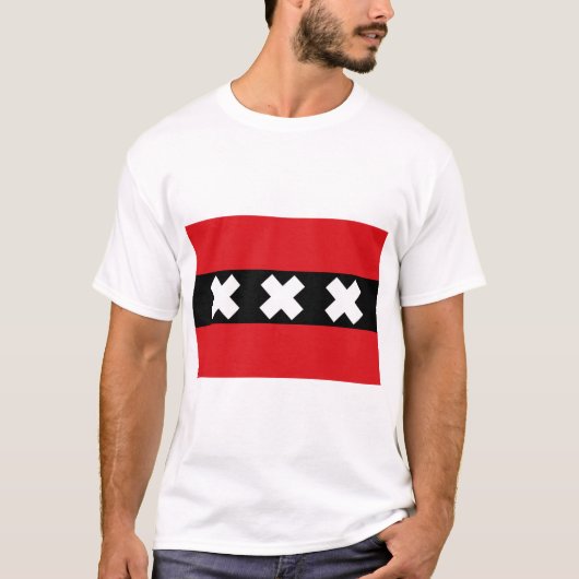 Flagge von Amsterdam T-Shirt (Vorderseite)