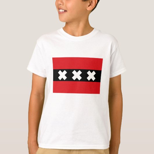 Flagge von Amsterdam T-Shirt (Vorderseite)