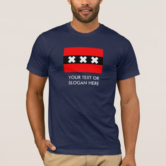 Flagge von Amsterdam T-Shirt (Vorderseite)