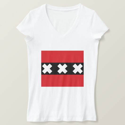 Flagge von Amsterdam T-Shirt (Design vorne)