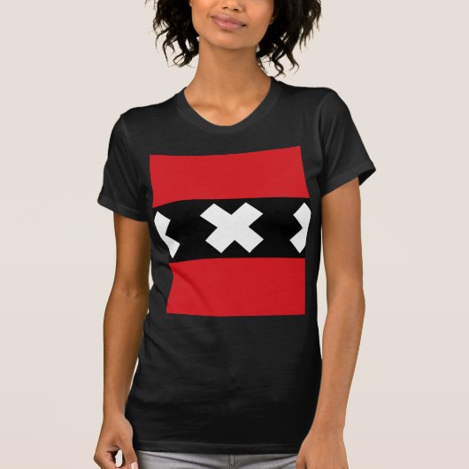 Flagge von Amsterdam T-Shirt (Vorderseite)