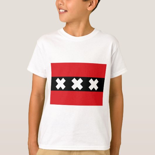 Flagge von Amsterdam T-Shirt (Vorderseite)