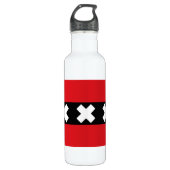 Flagge von Amsterdam Trinkflasche (Vorderseite)