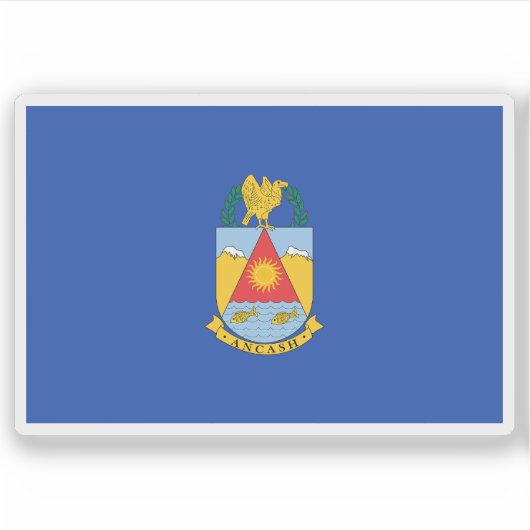 Flagge von Ancash, Peru Aufkleber (Vorderseite)