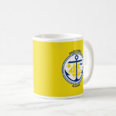 Flagge von Anchorage, Alaska Kaffeetasse (VorderseiteRechts)