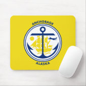 Flagge von Anchorage, Alaska-Mauspad Mousepad (Mit Mouse)