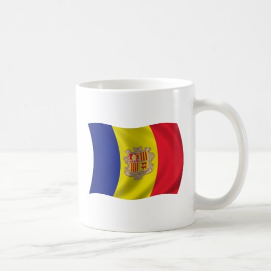 Flagge von Andorra Kaffeetasse (Rechts)