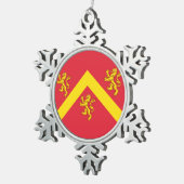 Flagge von Anglesey Schneeflocken Zinn-Ornament (Rechts)