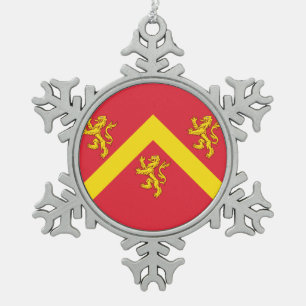 Flagge von Anglesey Schneeflocken Zinn-Ornament