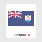 Flagge von Anguilla Aufkleber (Blatt)