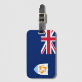 Flagge von Anguilla Gepäckanhänger (Vorderseite Vertikal)