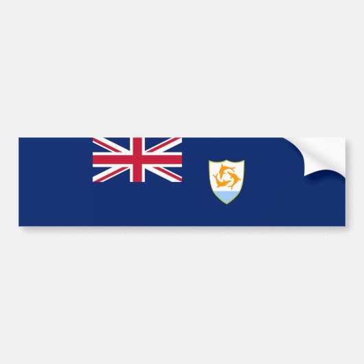 Flagge von Anguilla (Karibik) Autoaufkleber (Vorne)