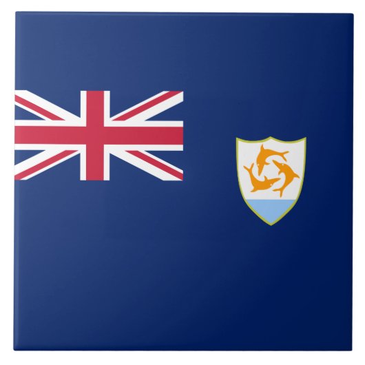 Flagge von Anguilla (Karibik) Fliese (Vorderseite)