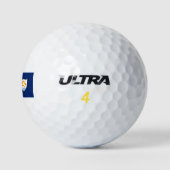 Flagge von Anguilla (Karibik) Golfball (Logo)