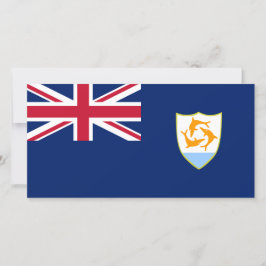 Flagge von Anguilla (Karibik) Karte