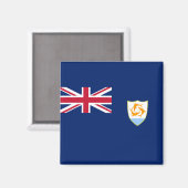 Flagge von Anguilla (Karibik) Magnet (Vorderseite/Rückseite)