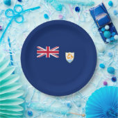 Flagge von Anguilla (Karibik) Pappteller (Party)