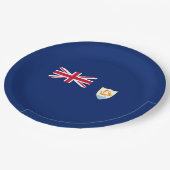 Flagge von Anguilla (Karibik) Pappteller (Schrägansicht)