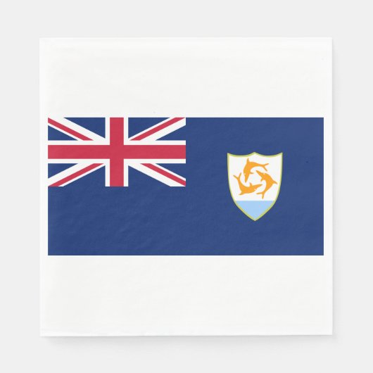 Flagge von Anguilla (Karibik) Serviette (Vorderseite)