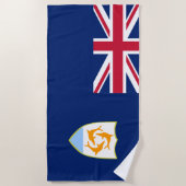 Flagge von Anguilla (Karibik) Strandtuch (Vorderseite)