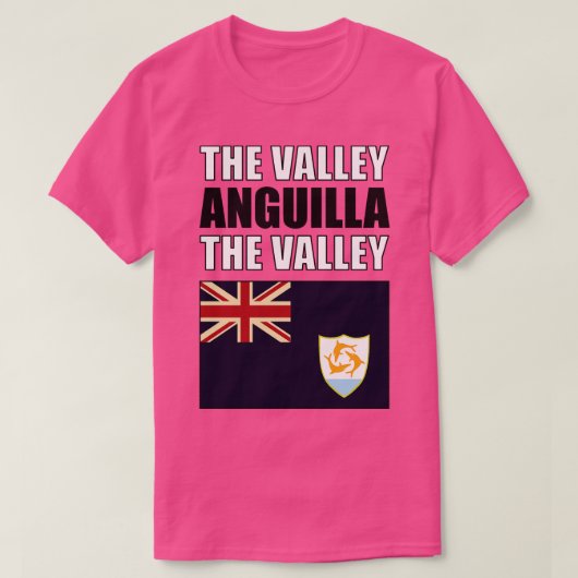 Flagge von Anguilla T-Shirt (Design vorne)