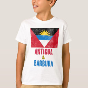 Flagge von Antigua & Barbuda Grunge/"Distressed" L T-Shirt