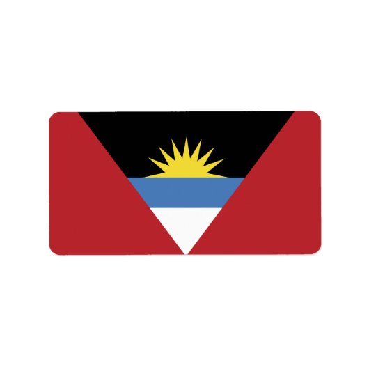 Flagge von Antigua und Barbuda Adressaufkleber (Vorne)