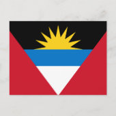 Flagge von Antigua und Barbuda, Antiguan Barbudan Postkarte (Vorderseite)