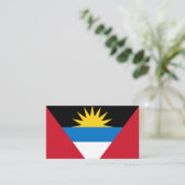 Flagge von Antigua und Barbuda, Antiguan Barbudan Visitenkarte (Stehend Vorderseite)