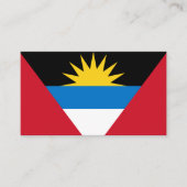 Flagge von Antigua und Barbuda, Antiguan Barbudan Visitenkarte (Vorderseite)