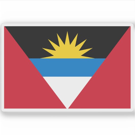 Flagge von Antigua und Barbuda Aufkleber (Vorderseite)