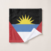 Flagge von Antigua und Barbuda Badhandtuch Set (Waschlappen)