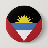 Flagge von Antigua und Barbuda Button (Vorderseite)