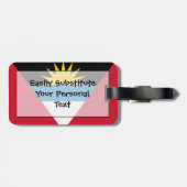 Flagge von Antigua und Barbuda Easy ID Gepäckanhänger (Rückseite horizontal)