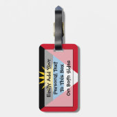 Flagge von Antigua und Barbuda Easy ID Gepäckanhänger (Rückseite vertikal)