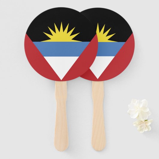Flagge von Antigua und Barbuda Fächer (Vorne und Hinten)