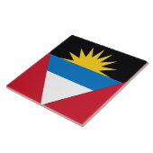 Flagge von Antigua und Barbuda Fliese (Seite)