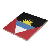 Flagge von Antigua und Barbuda Fliese (Seite)