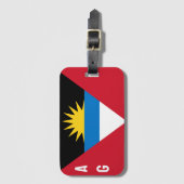 Flagge von Antigua und Barbuda Gepäckanhänger (Vorderseite Vertikal)