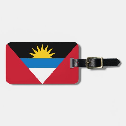 Flagge von Antigua und Barbuda Gepäckanhänger (Vorderseite horizontal)